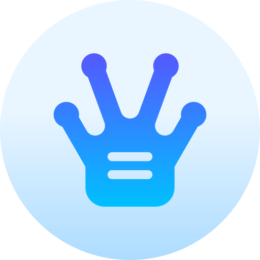 Hand Basic Gradient Circular icon