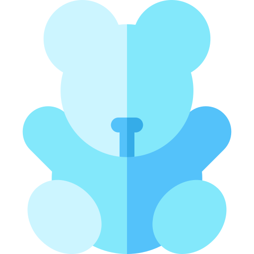 teddybär Basic Rounded Flat icon