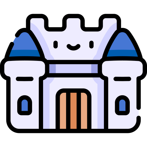 castle Kawaii Lineal color icon