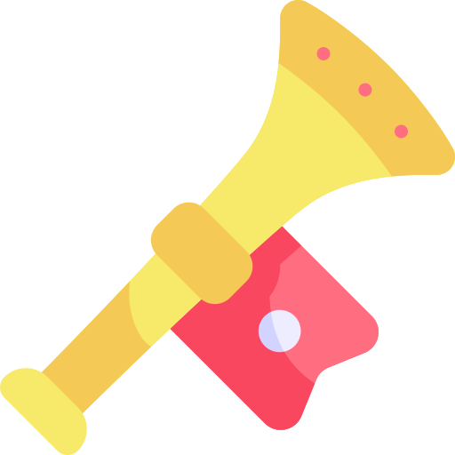 trompeta Kawaii Flat icono