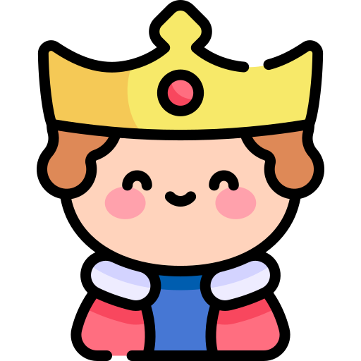 Король Kawaii Lineal color иконка