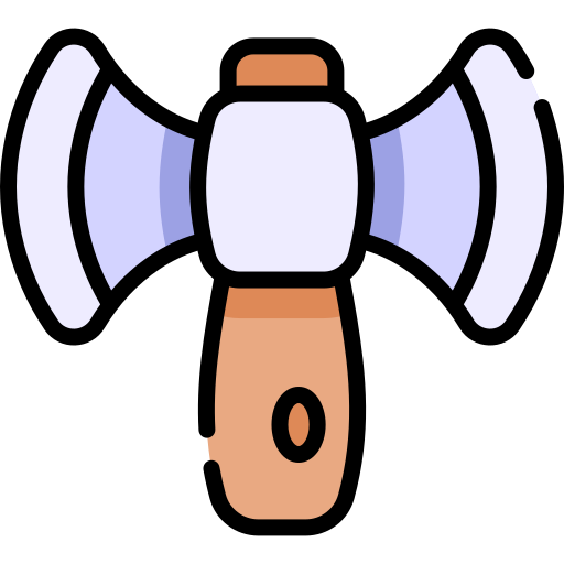 斧 Kawaii Lineal color icon