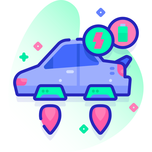 Flying car Special Ungravity Lineal color icon