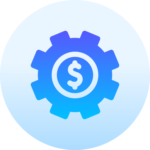 zarządzanie pieniędzmi Basic Gradient Circular ikona