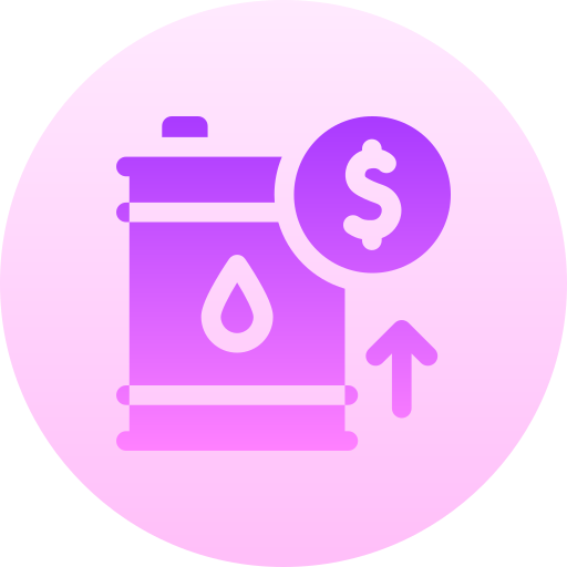 Oil price Basic Gradient Circular icon