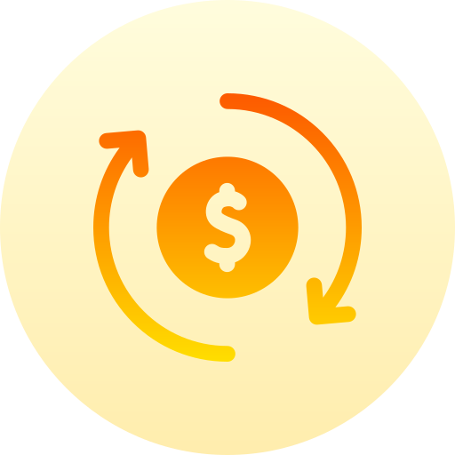 geldstroom Basic Gradient Circular icoon