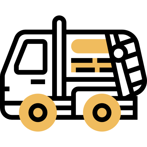 müllwagen Meticulous Yellow shadow icon