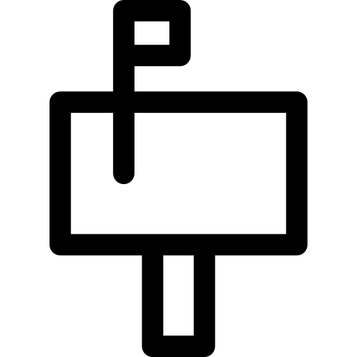 buzón Basic Rounded Lineal icono