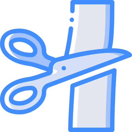 Cut Basic Miscellany Blue icon