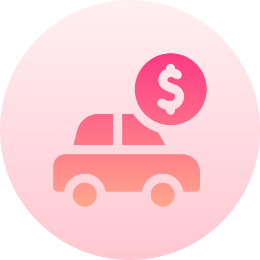 Car Loan Basic Gradient Circular icon