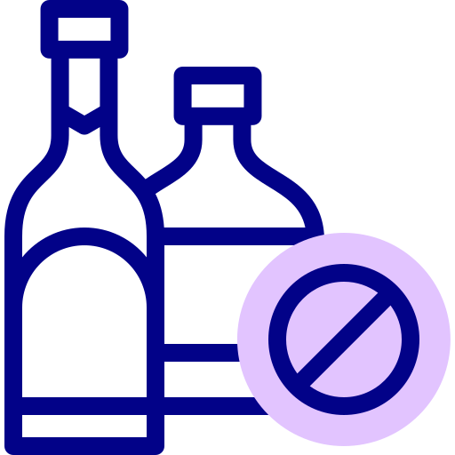 No Alcohol Detailed Mixed Lineal color icon