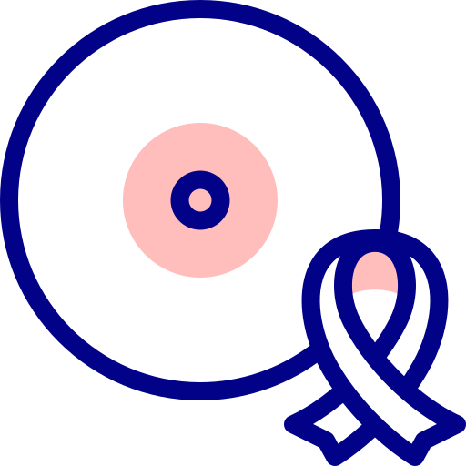 Breast cancer Detailed Mixed Lineal color icon