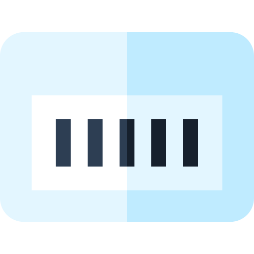 streepjescode Basic Straight Flat icoon