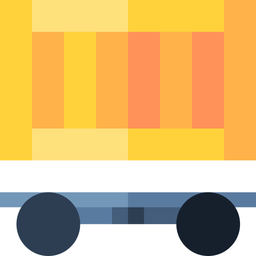 tren de carga Basic Straight Flat icono