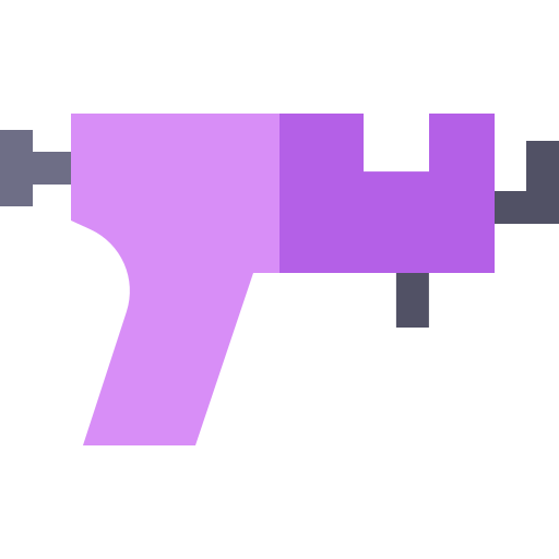 Piercing gun Basic Straight Flat icon