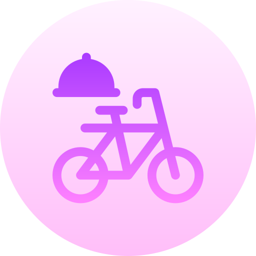 Food Delivery Basic Gradient Circular icon