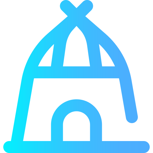 Tent Super Basic Omission Gradient icon