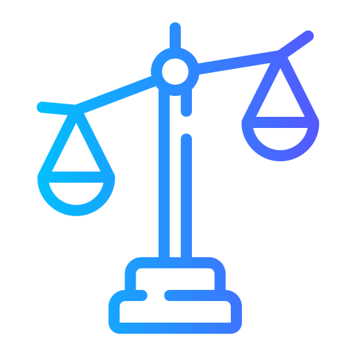 escala de justicia Generic gradient outline icono