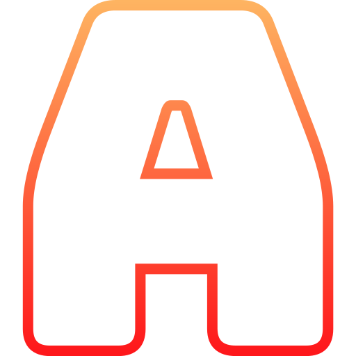 Letter A Generic gradient outline icon
