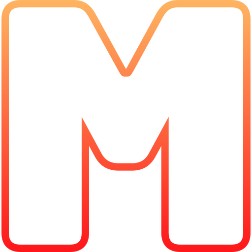 Letter m Generic gradient outline icon