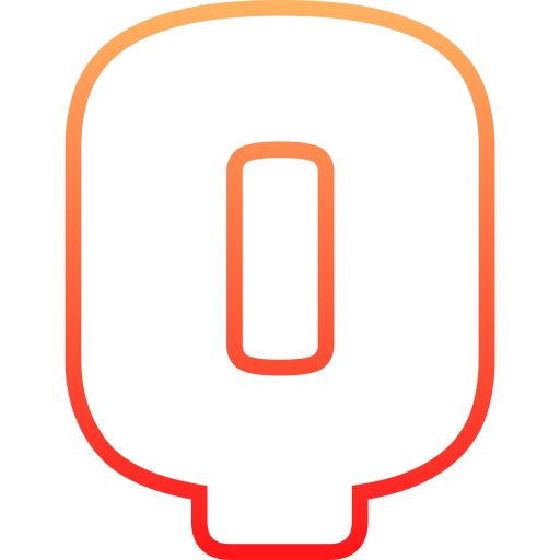 letter q Generic gradient outline icoon