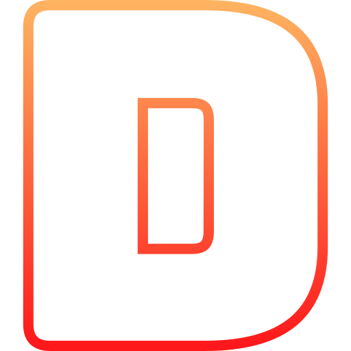 buchstabe d. Generic gradient outline icon