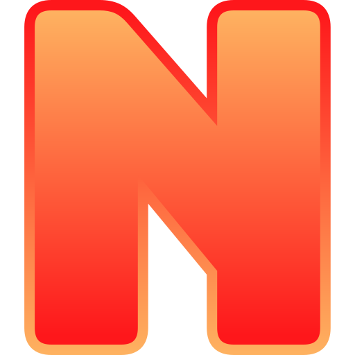 lettre n Generic gradient lineal-color Icône