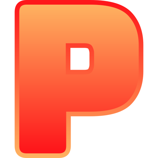 buchstabe p. Generic gradient lineal-color icon