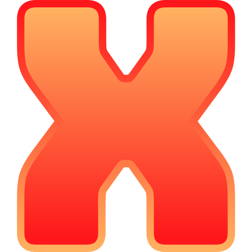 lettre x Generic gradient lineal-color Icône