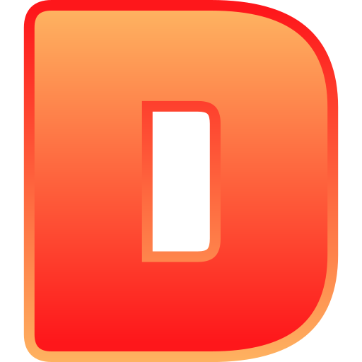 litera d Generic gradient lineal-color ikona