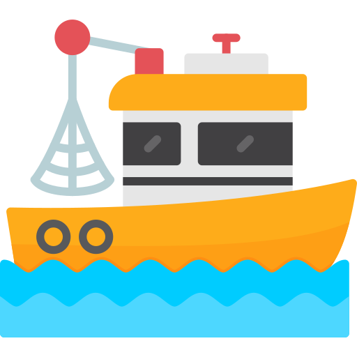 barco de pesca Generic color fill icono