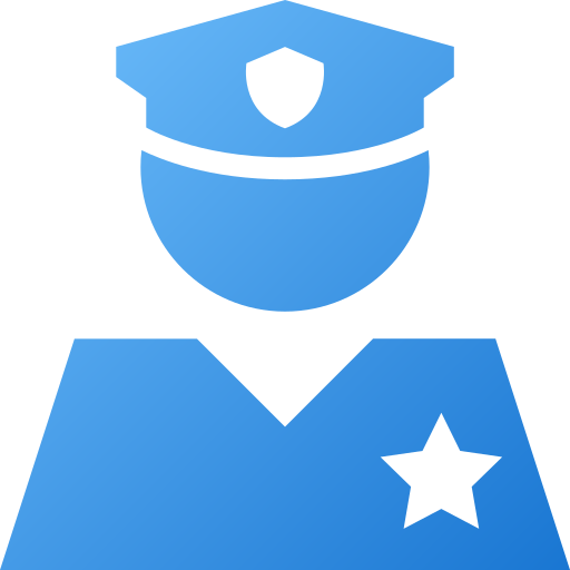 policja Generic gradient fill ikona