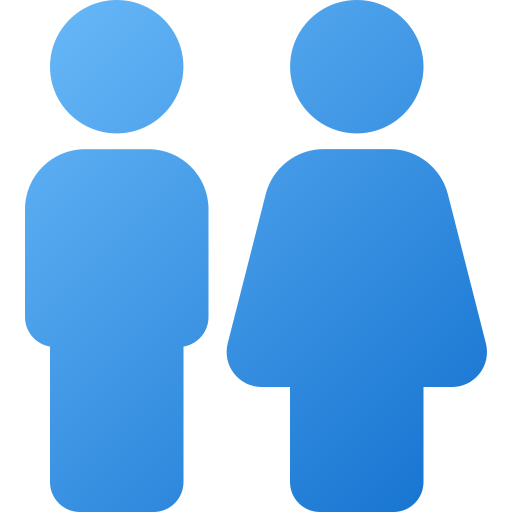 mannelijk en vrouwelijk Generic gradient fill icoon