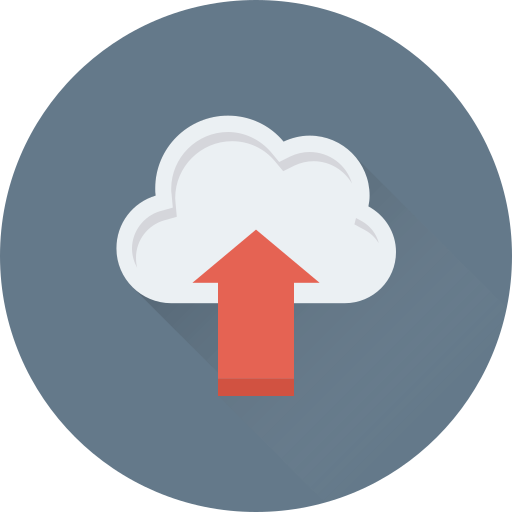 Cloud upload Generic color fill icon