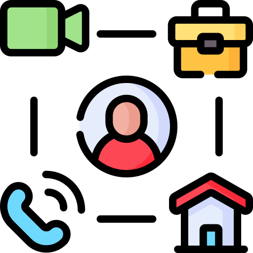 Telecommuting Special Lineal color icon