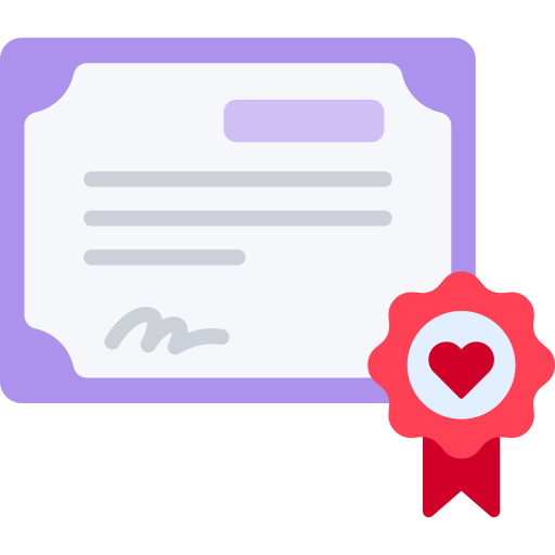 Certificate Generic color fill icon