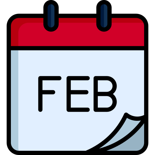 February Generic color lineal-color icon