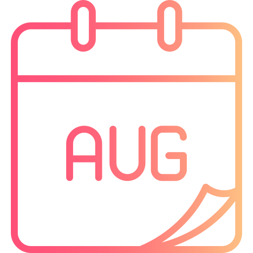 August Generic gradient outline icon