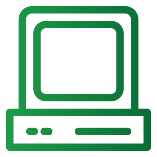 Old computer Generic gradient outline icon
