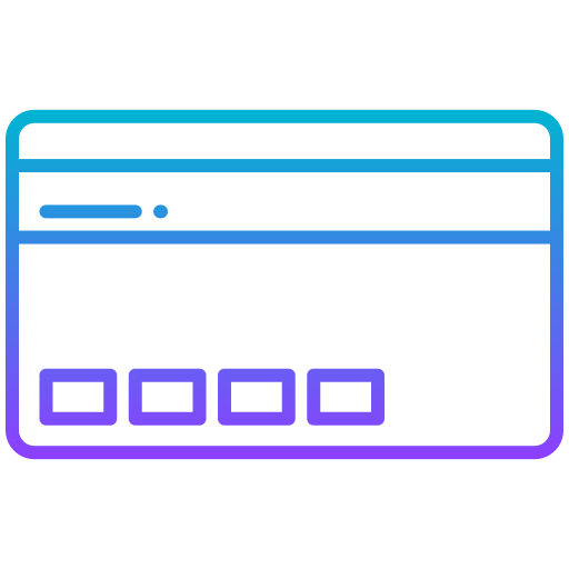 carta di credito Generic gradient outline icona
