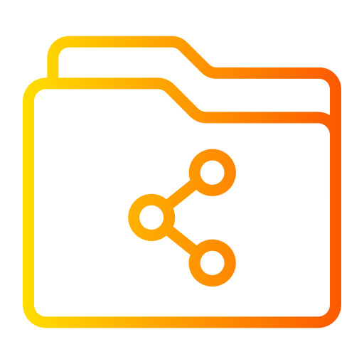 Data sharing Generic gradient outline icon