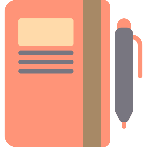 cuaderno Generic color fill icono