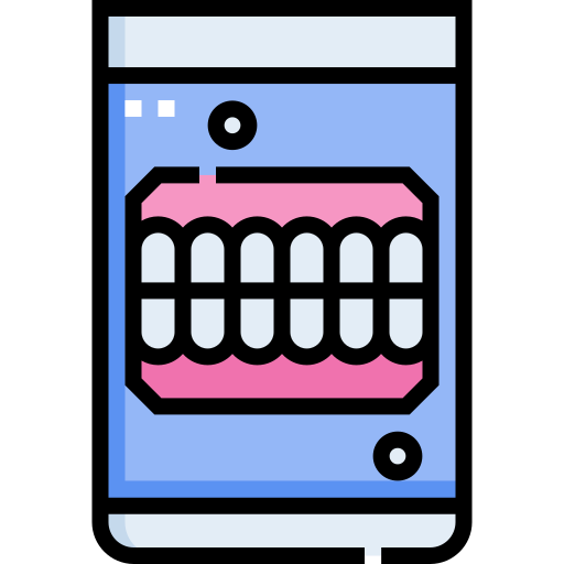 Denture Detailed Straight Lineal color icon