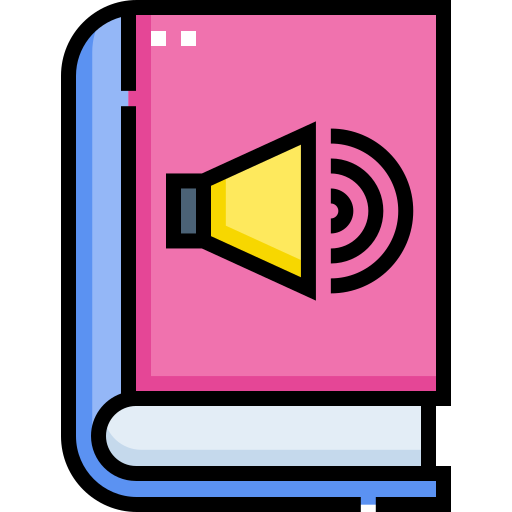 Audiobook Detailed Straight Lineal color icon