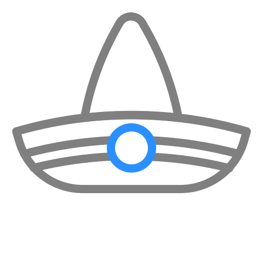 sombrero Generic Outline Color ikona