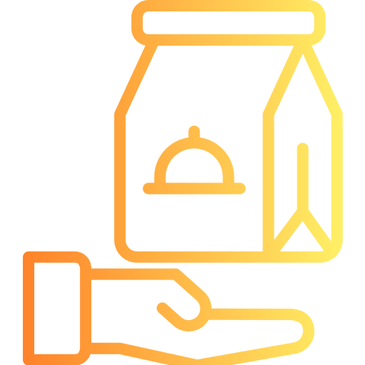 entrega de alimentos Generic gradient outline Ícone