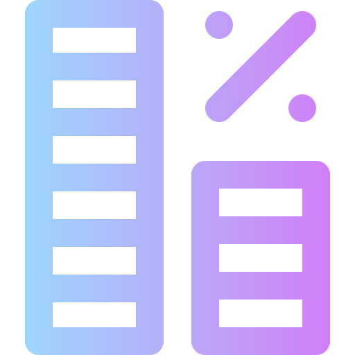 Tax calculate Super Basic Rounded Gradient icon