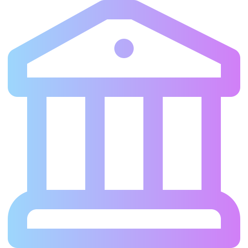 bank Super Basic Rounded Gradient icon