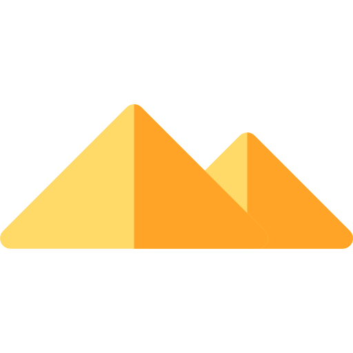 pirámide Basic Rounded Flat icono