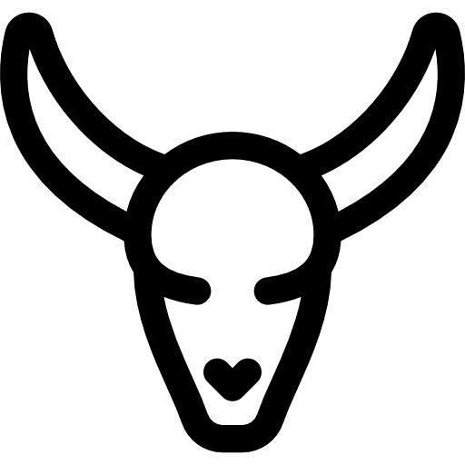 czaszka byka Basic Rounded Lineal ikona